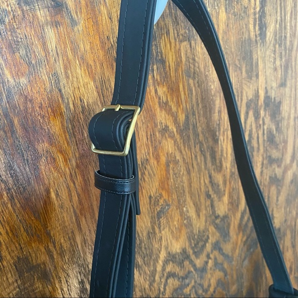 Albano Multicolor Mix Match Pattern Black Purse Hand Bag Cross Body - Picture 3 of 12